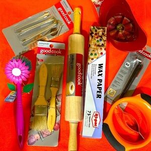 Sweet Kitchen Gadget Bundle Rolling Pin  Slicers Wedger Pastry Brush Fall Baking
